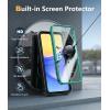 FNTCASE for Samsung Galaxy A15-5G Case: Military Grade Drop Proof Protection Phone Cover with Kickstand | Heavy Duty Rugged Full Body Protective Shockproof Matte Textured TPU Cases – 6.5 Inch (Black)(Green)