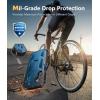 FNTCASE for Samsung Galaxy A15-5G Case: Military Grade Drop Proof Protection Phone Cover with Kickstand | Heavy Duty Rugged Full Body Protective Shockproof Matte Textured TPU Cases – 6.5 Inch (Black)(Blue)