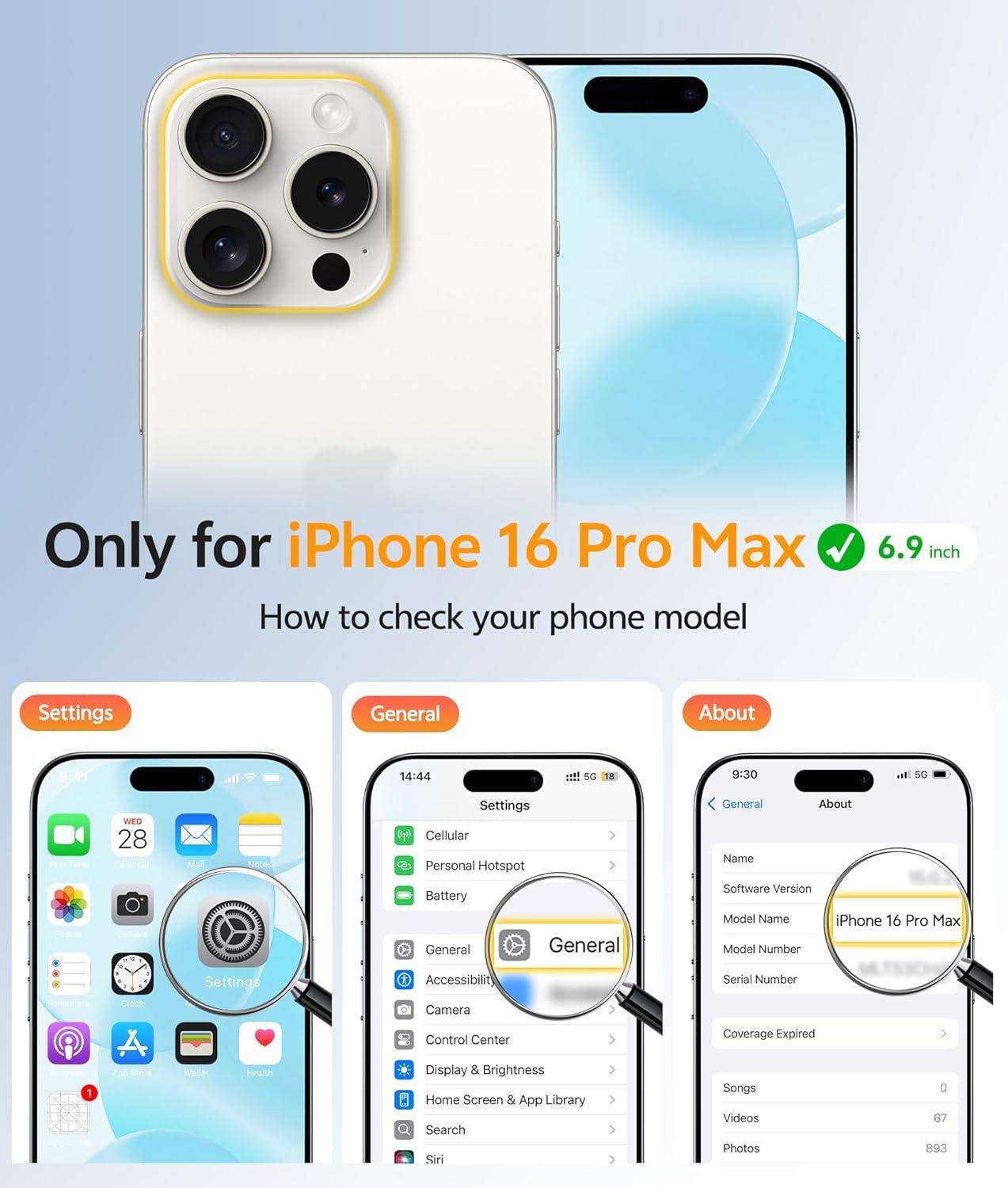 imageFNTCASE for iPhone 15 Pro Case Compatible with Magsafe Translucent Matte Magnetic Phone Cover Military Grade Drop Protection Shockproof Protective Cases BlackWhite