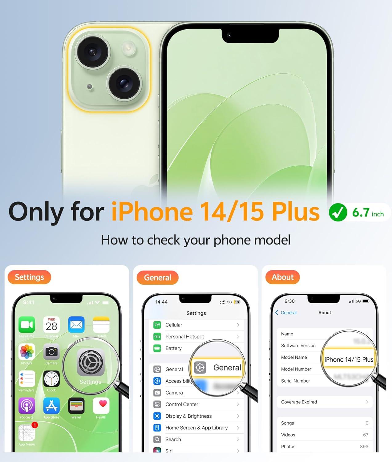 imageFNTCASE for iPhone 15 Pro Case Compatible with Magsafe Translucent Matte Magnetic Phone Cover Military Grade Drop Protection Shockproof Protective Cases BlackLight Moss