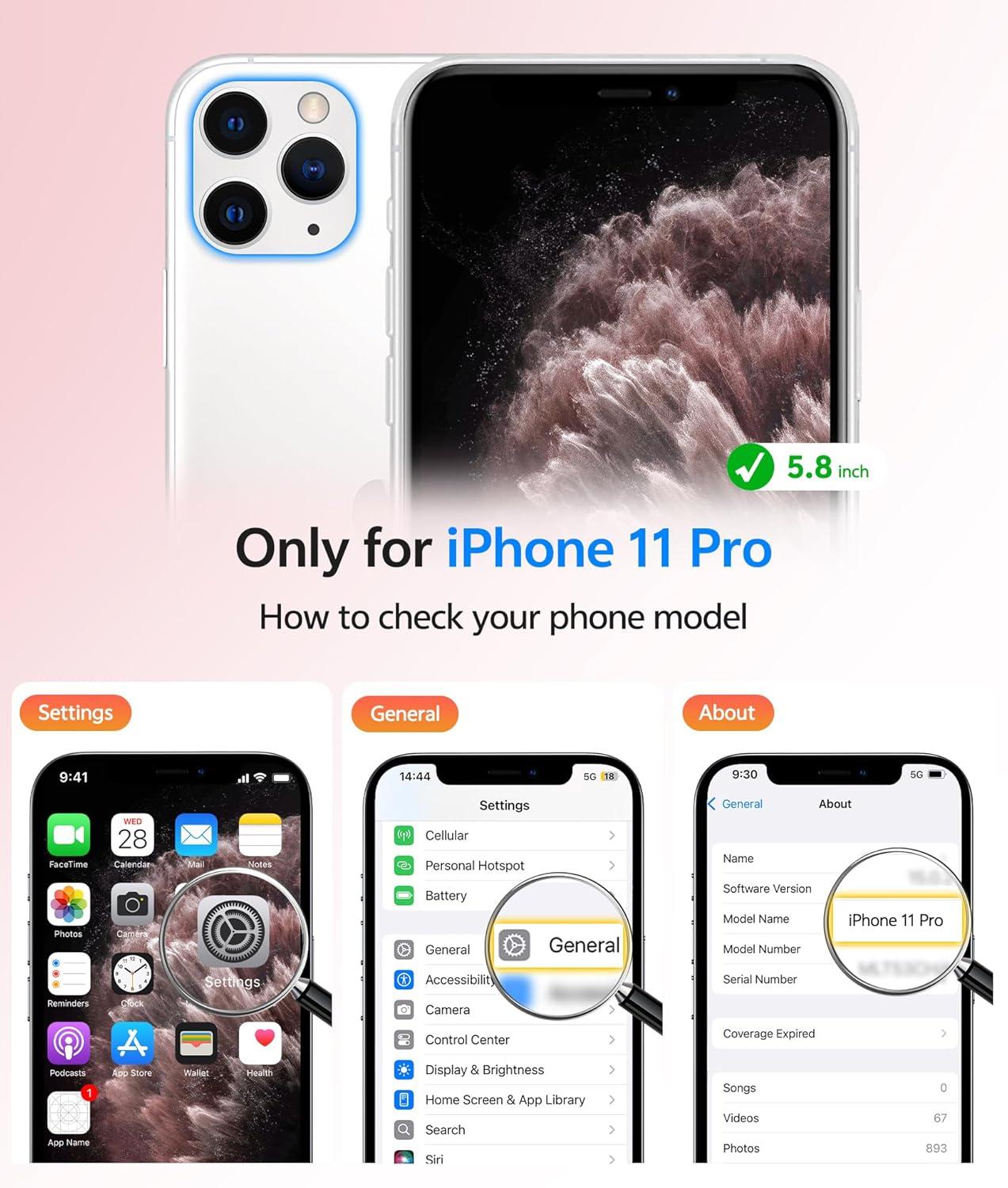 imageFNTCASE for iPhone 15 Pro Case Compatible with Magsafe Translucent Matte Magnetic Phone Cover Military Grade Drop Protection Shockproof Protective Cases BlackLight Pink