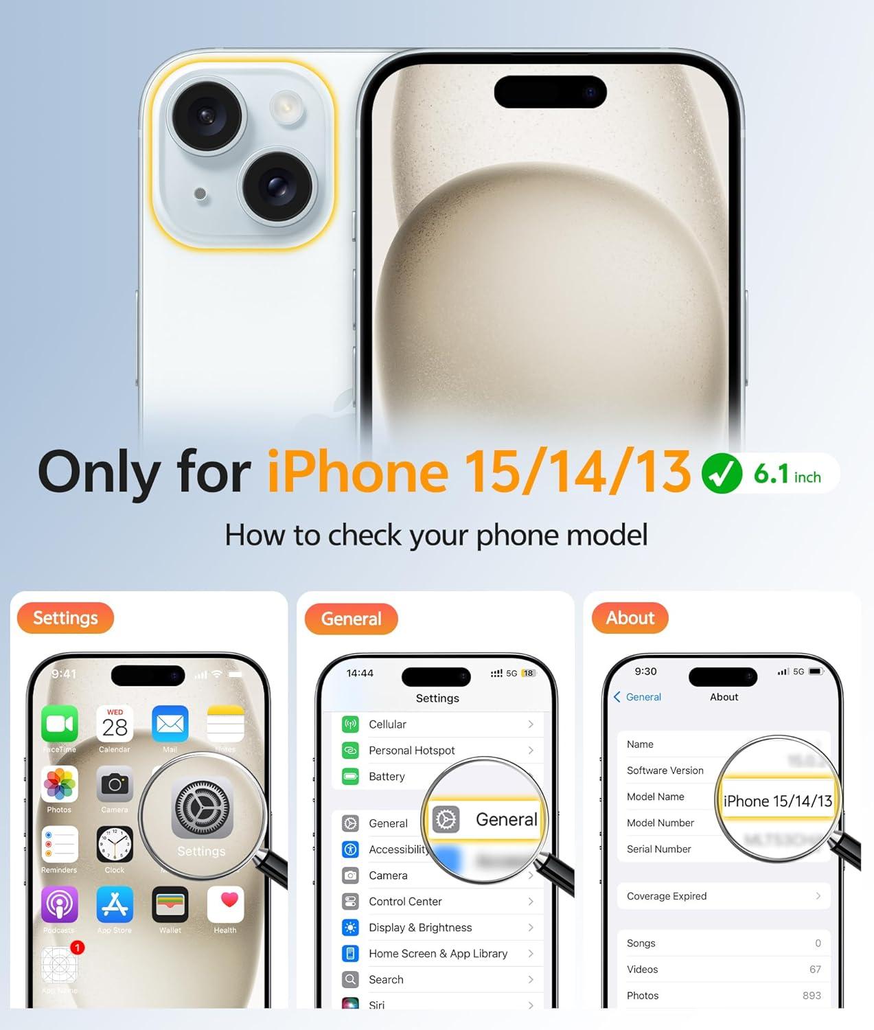 imageFNTCASE for iPhone 15 Pro Case Compatible with Magsafe Translucent Matte Magnetic Phone Cover Military Grade Drop Protection Shockproof Protective Cases BlackOff White