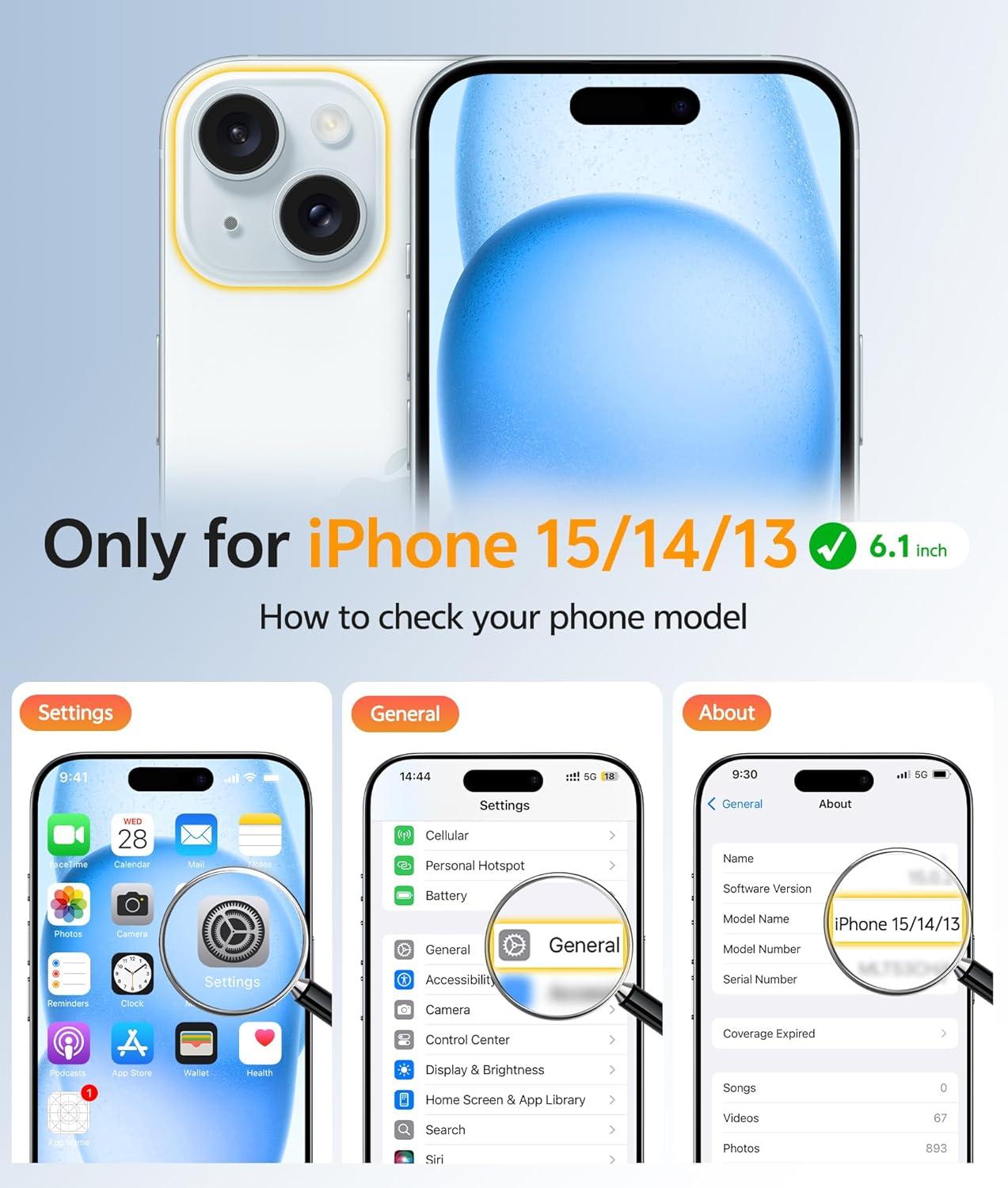 imageFNTCASE for iPhone 15 Pro Case Compatible with Magsafe Translucent Matte Magnetic Phone Cover Military Grade Drop Protection Shockproof Protective Cases BlackLight Blue