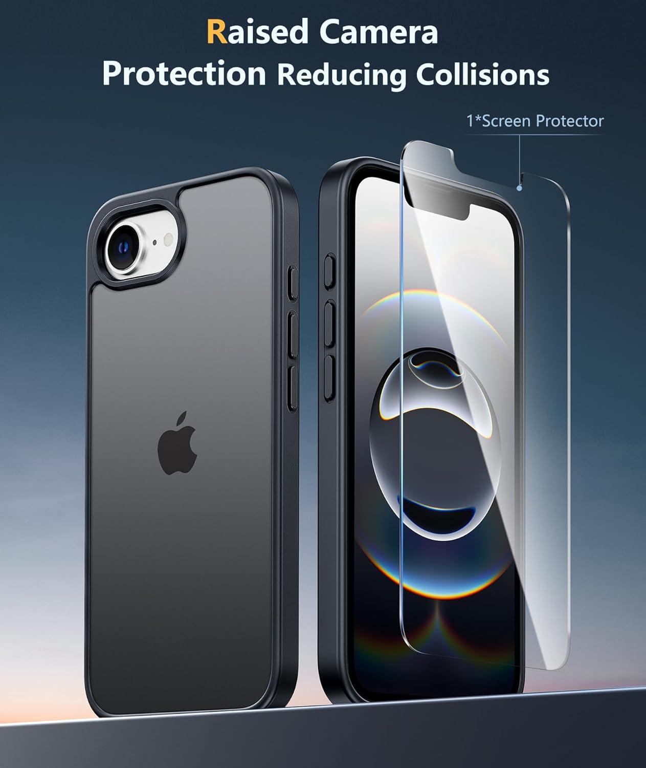 imageFNTCASE for iPhone 15 Pro Case Compatible with Magsafe Translucent Matte Magnetic Phone Cover Military Grade Drop Protection Shockproof Protective Cases BlackBlack Matte