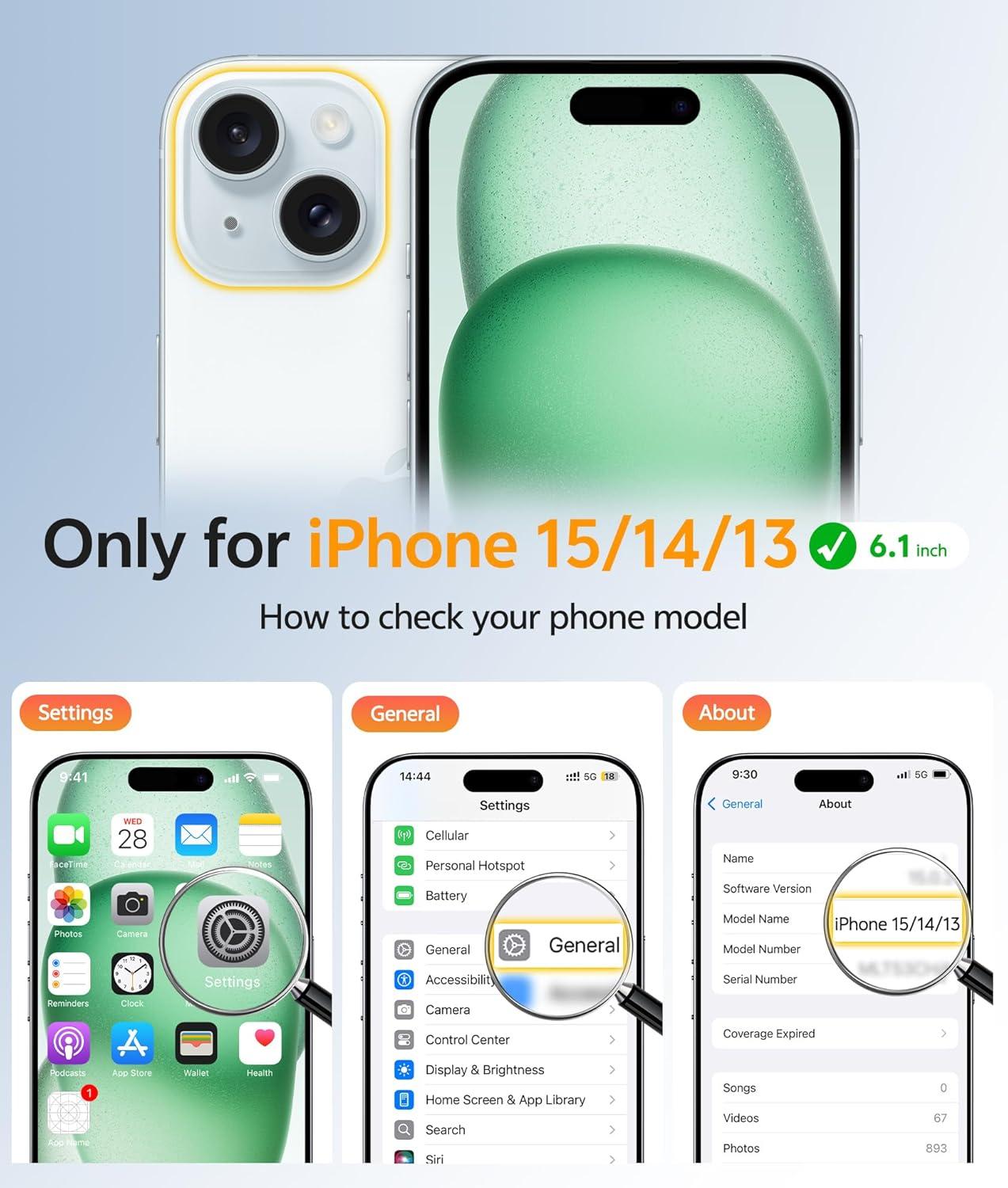 imageFNTCASE for iPhone 15 Pro Case Compatible with Magsafe Translucent Matte Magnetic Phone Cover Military Grade Drop Protection Shockproof Protective Cases BlackGreen