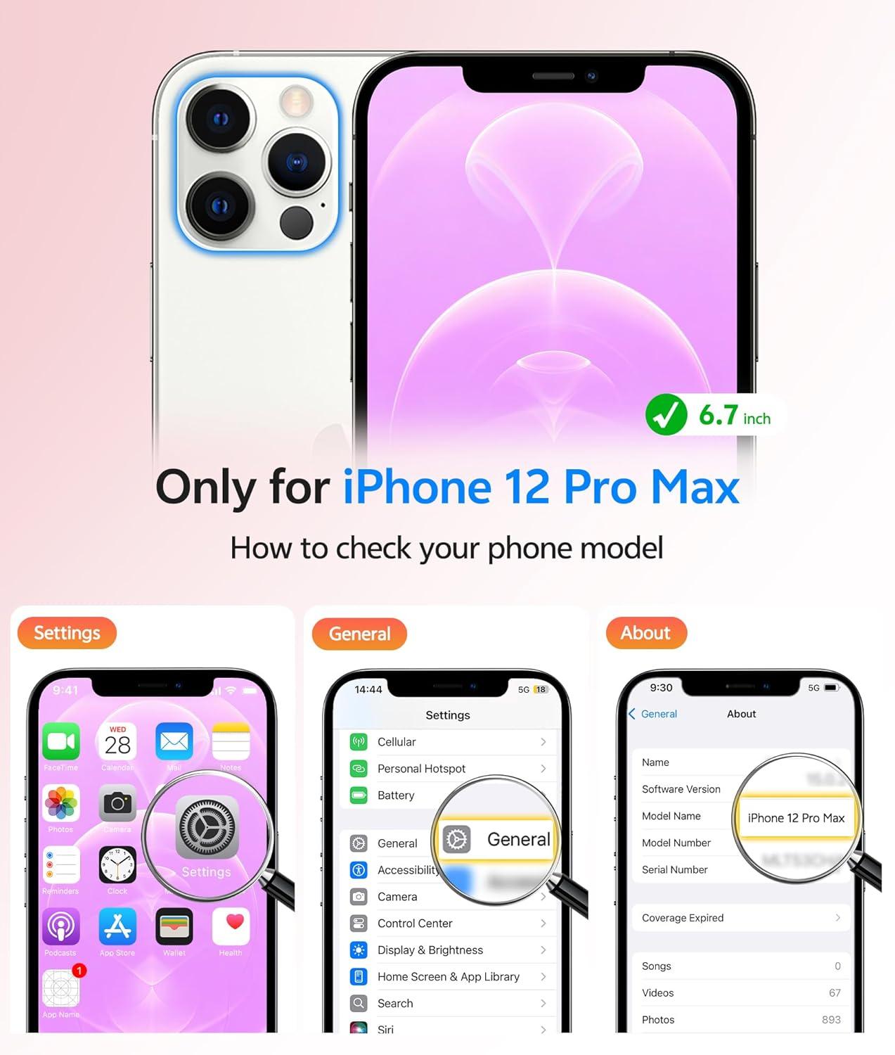 imageFNTCASE for iPhone 15 Pro Case Compatible with Magsafe Translucent Matte Magnetic Phone Cover Military Grade Drop Protection Shockproof Protective Cases BlackPink