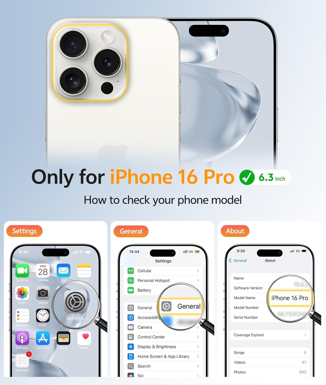 imageFNTCASE for iPhone 15 Pro Case Compatible with Magsafe Translucent Matte Magnetic Phone Cover Military Grade Drop Protection Shockproof Protective Cases BlackGray