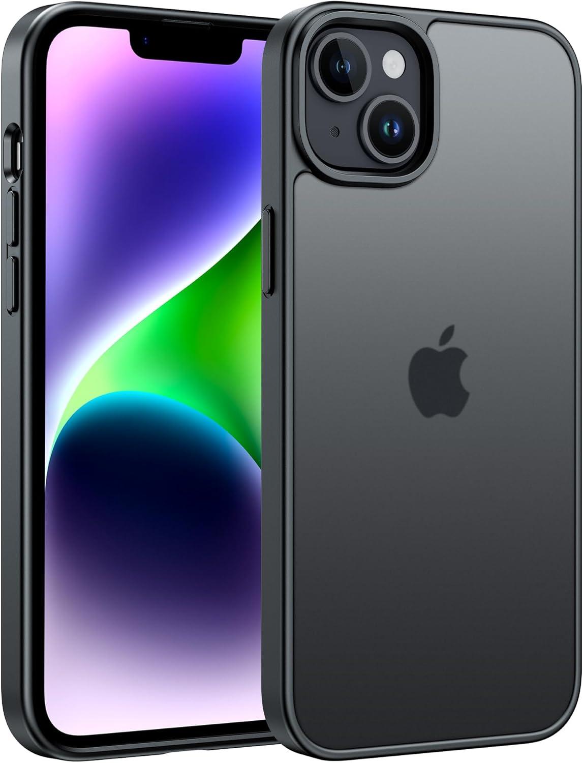 imageFNTCASE for iPhone 15 Pro Case Compatible with Magsafe Translucent Matte Magnetic Phone Cover Military Grade Drop Protection Shockproof Protective Cases BlackBlack Matte