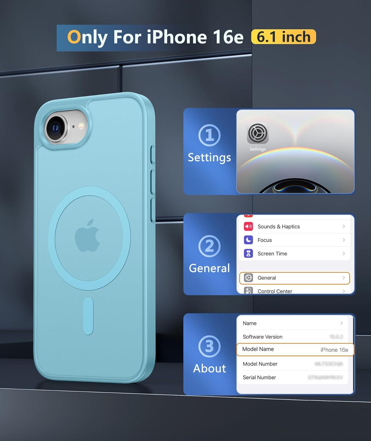 imageFNTCASE for iPhone 15 Pro Case Compatible with Magsafe Translucent Matte Magnetic Phone Cover Military Grade Drop Protection Shockproof Protective Cases BlackTeal