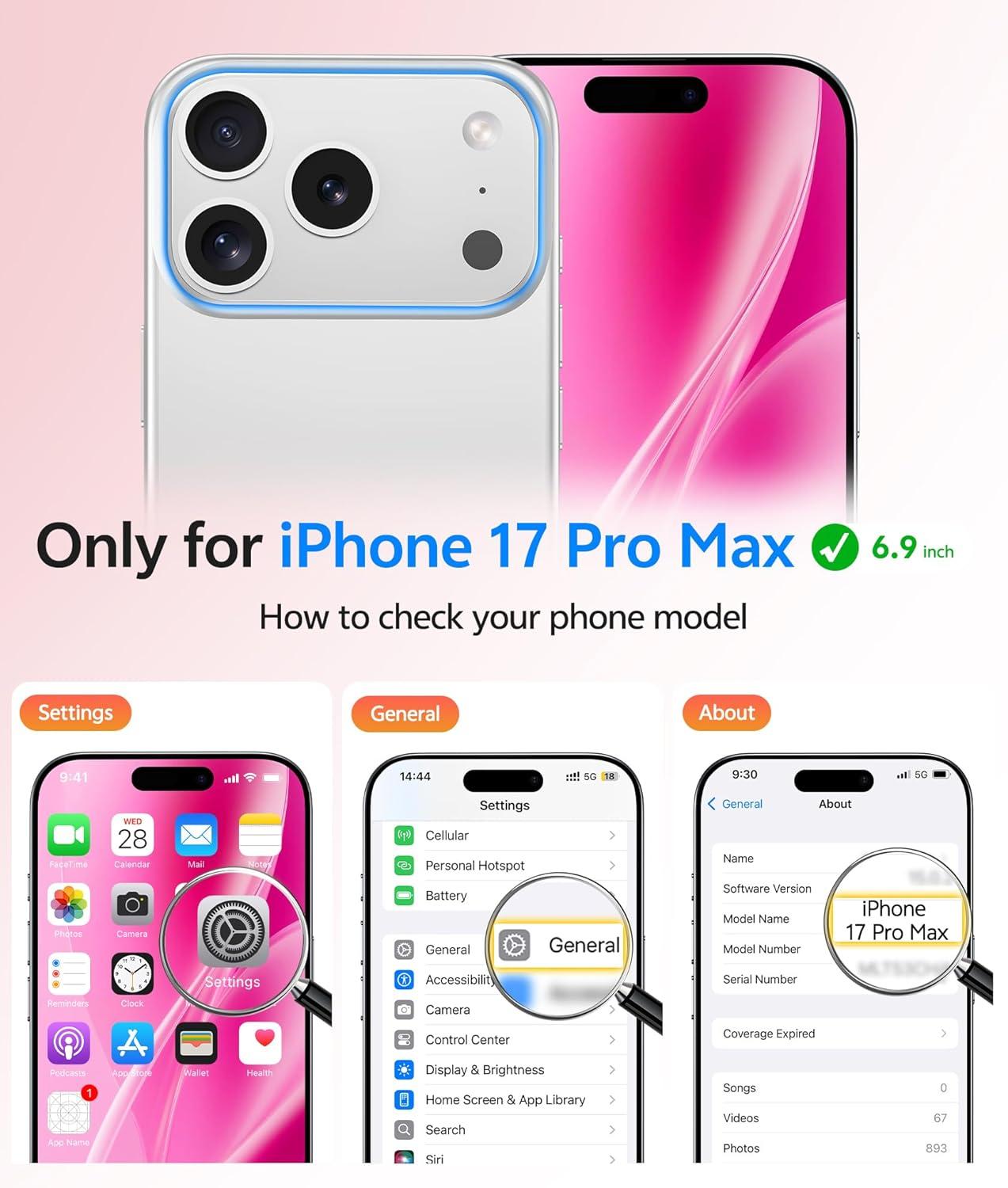 imageFNTCASE for iPhone 15 Pro Case Compatible with Magsafe Translucent Matte Magnetic Phone Cover Military Grade Drop Protection Shockproof Protective Cases BlackHot Pink