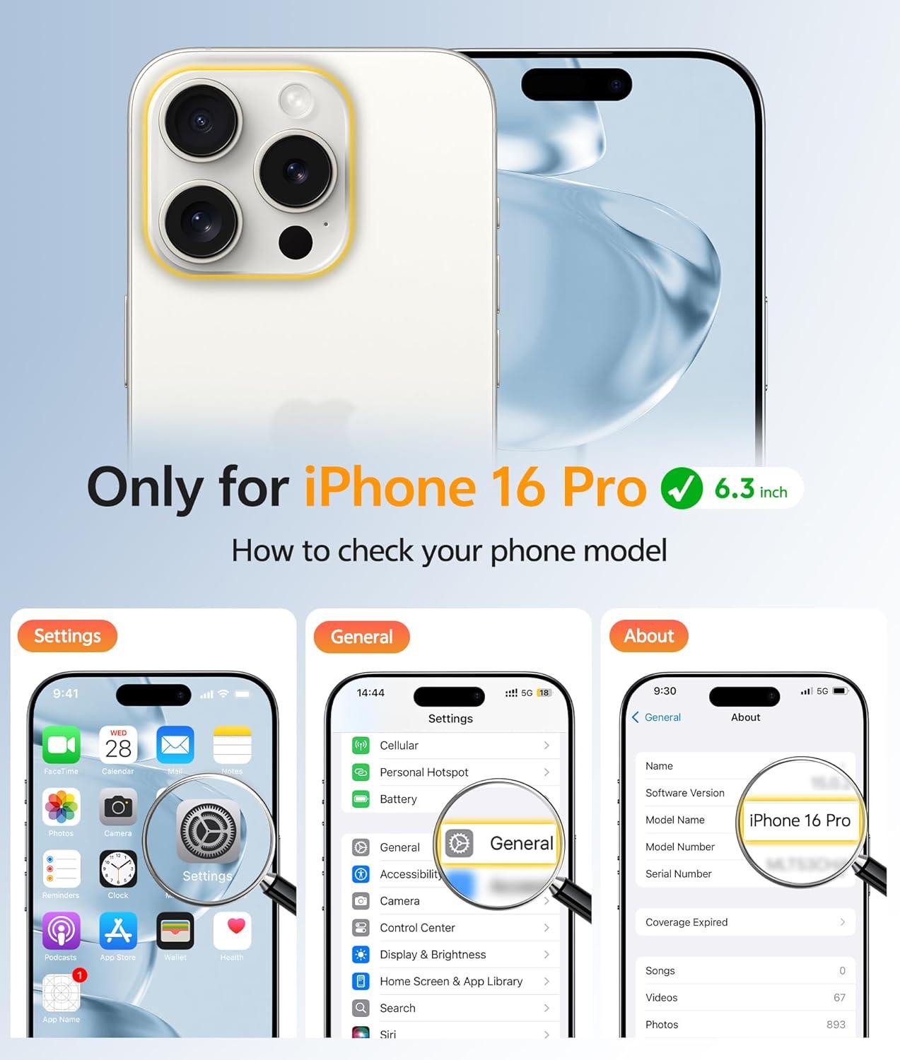 imageFNTCASE for iPhone 15 Pro Case Compatible with Magsafe Translucent Matte Magnetic Phone Cover Military Grade Drop Protection Shockproof Protective Cases BlackWhite