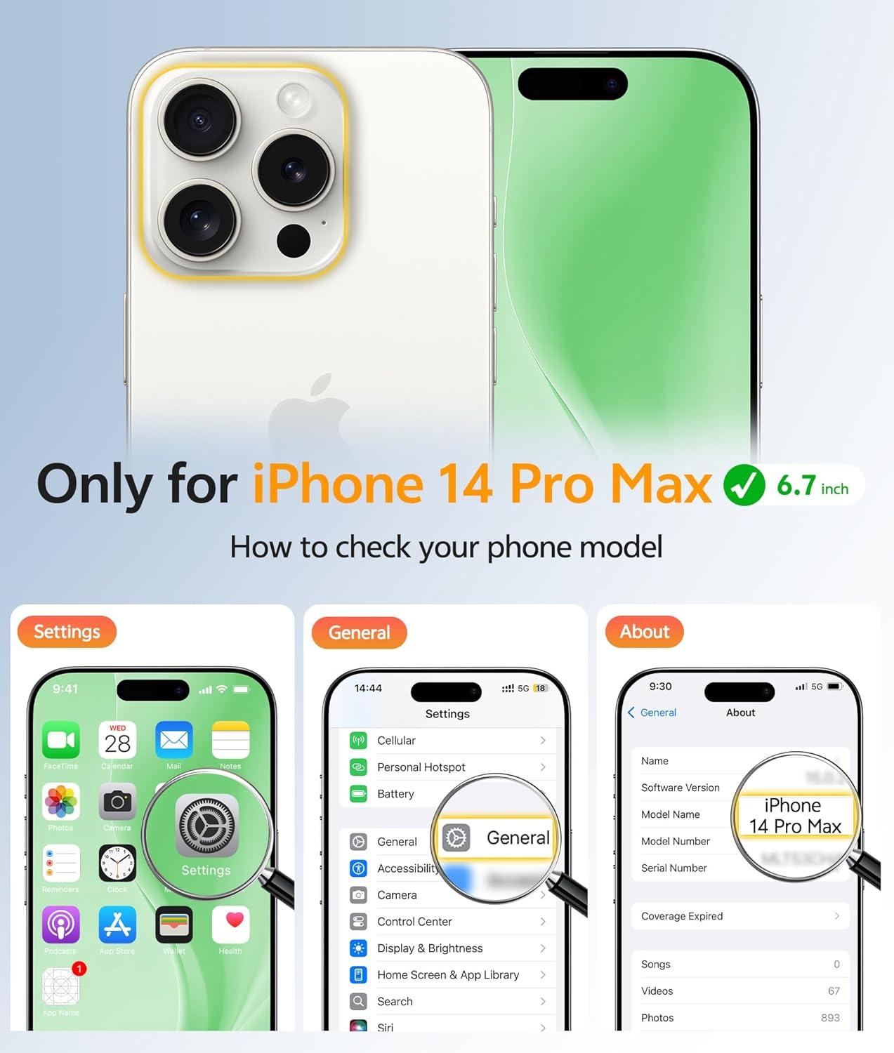 imageFNTCASE for iPhone 15 Pro Case Compatible with Magsafe Translucent Matte Magnetic Phone Cover Military Grade Drop Protection Shockproof Protective Cases BlackGreen