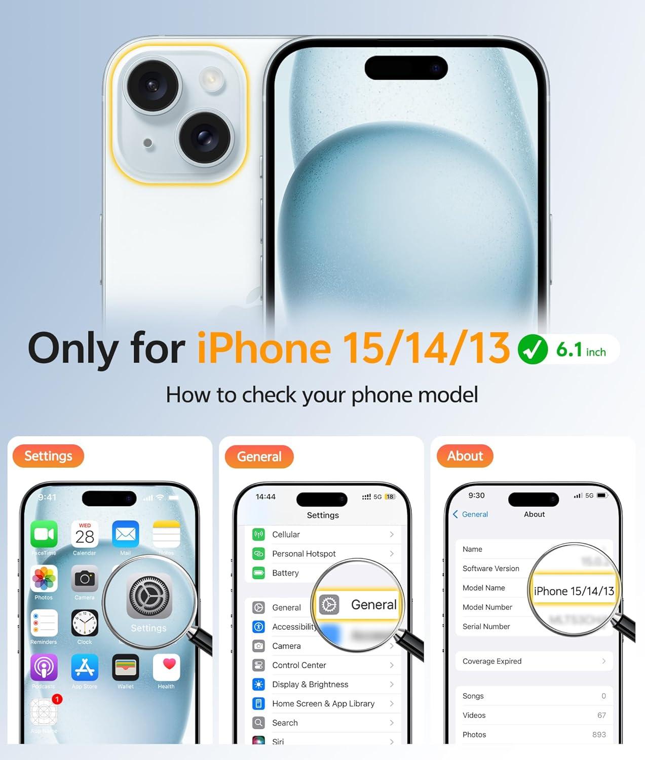 imageFNTCASE for iPhone 15 Pro Case Compatible with Magsafe Translucent Matte Magnetic Phone Cover Military Grade Drop Protection Shockproof Protective Cases BlackTeal