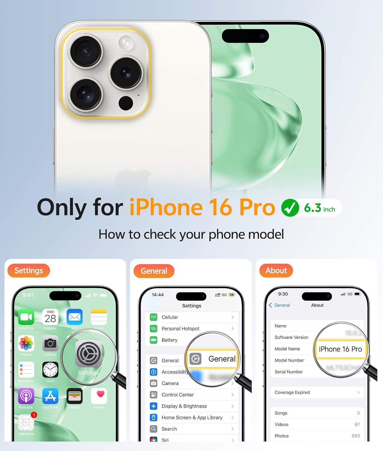 imageFNTCASE for iPhone 15 Pro Case Compatible with Magsafe Translucent Matte Magnetic Phone Cover Military Grade Drop Protection Shockproof Protective Cases BlackLight Moss