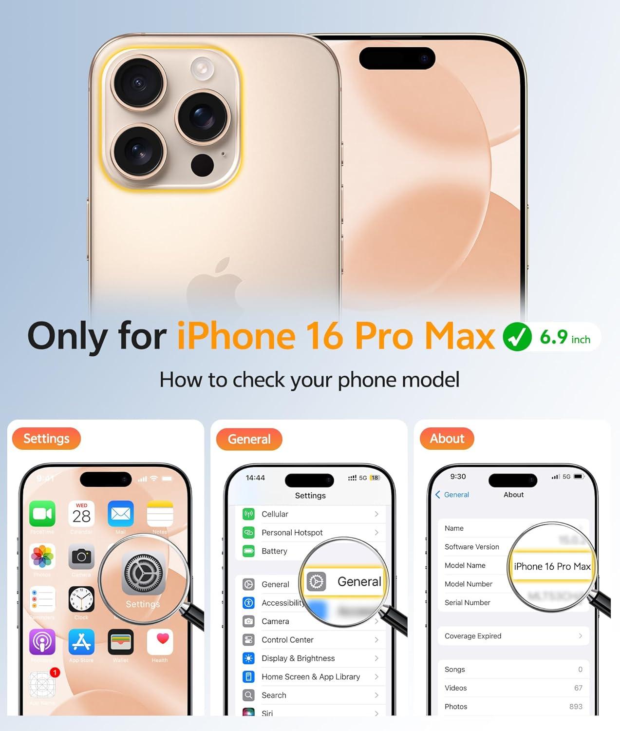 imageFNTCASE for iPhone 15 Pro Case Compatible with Magsafe Translucent Matte Magnetic Phone Cover Military Grade Drop Protection Shockproof Protective Cases BlackDesert Gold