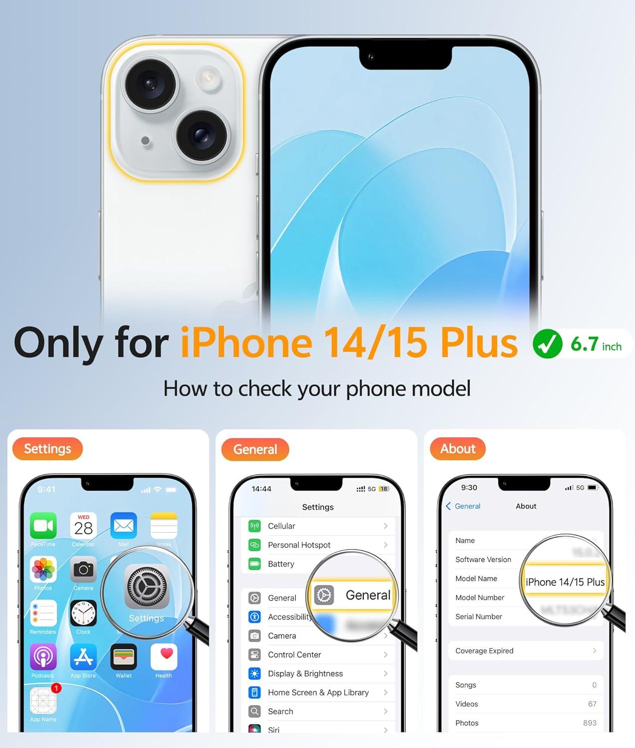 imageFNTCASE for iPhone 15 Pro Case Compatible with Magsafe Translucent Matte Magnetic Phone Cover Military Grade Drop Protection Shockproof Protective Cases BlackLight Blue