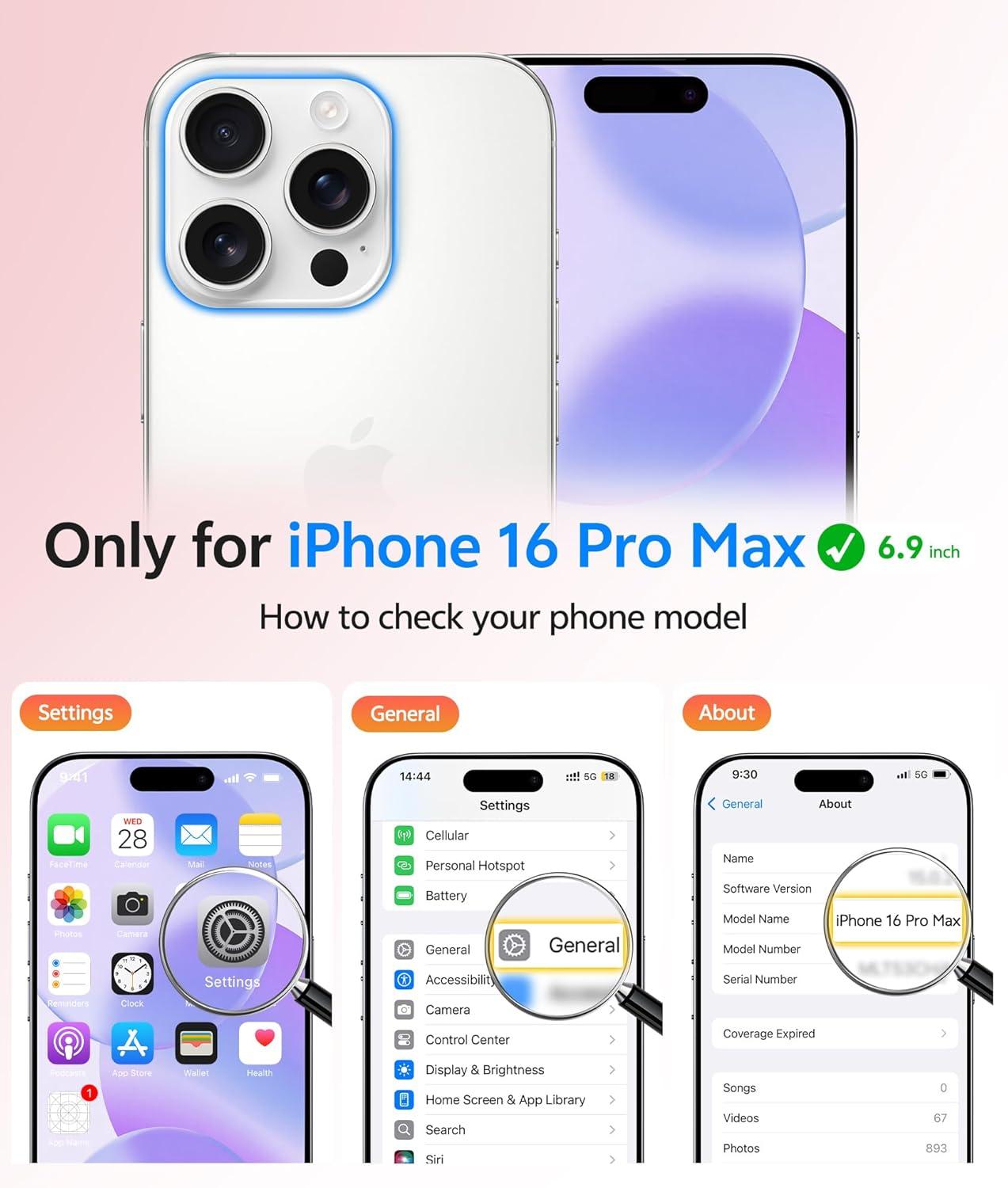 imageFNTCASE for iPhone 15 Pro Case Compatible with Magsafe Translucent Matte Magnetic Phone Cover Military Grade Drop Protection Shockproof Protective Cases BlackLight Purple