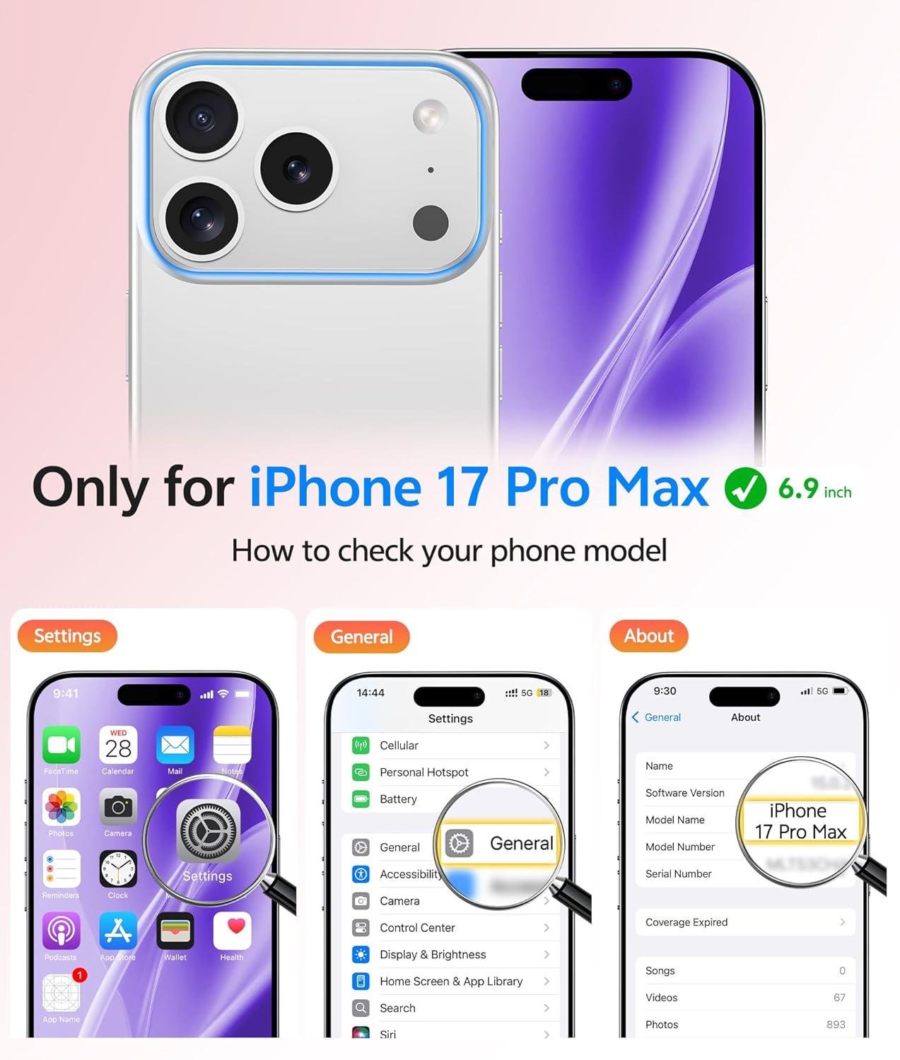 imageFNTCASE for iPhone 15 Pro Case Compatible with Magsafe Translucent Matte Magnetic Phone Cover Military Grade Drop Protection Shockproof Protective Cases BlackLight Purple