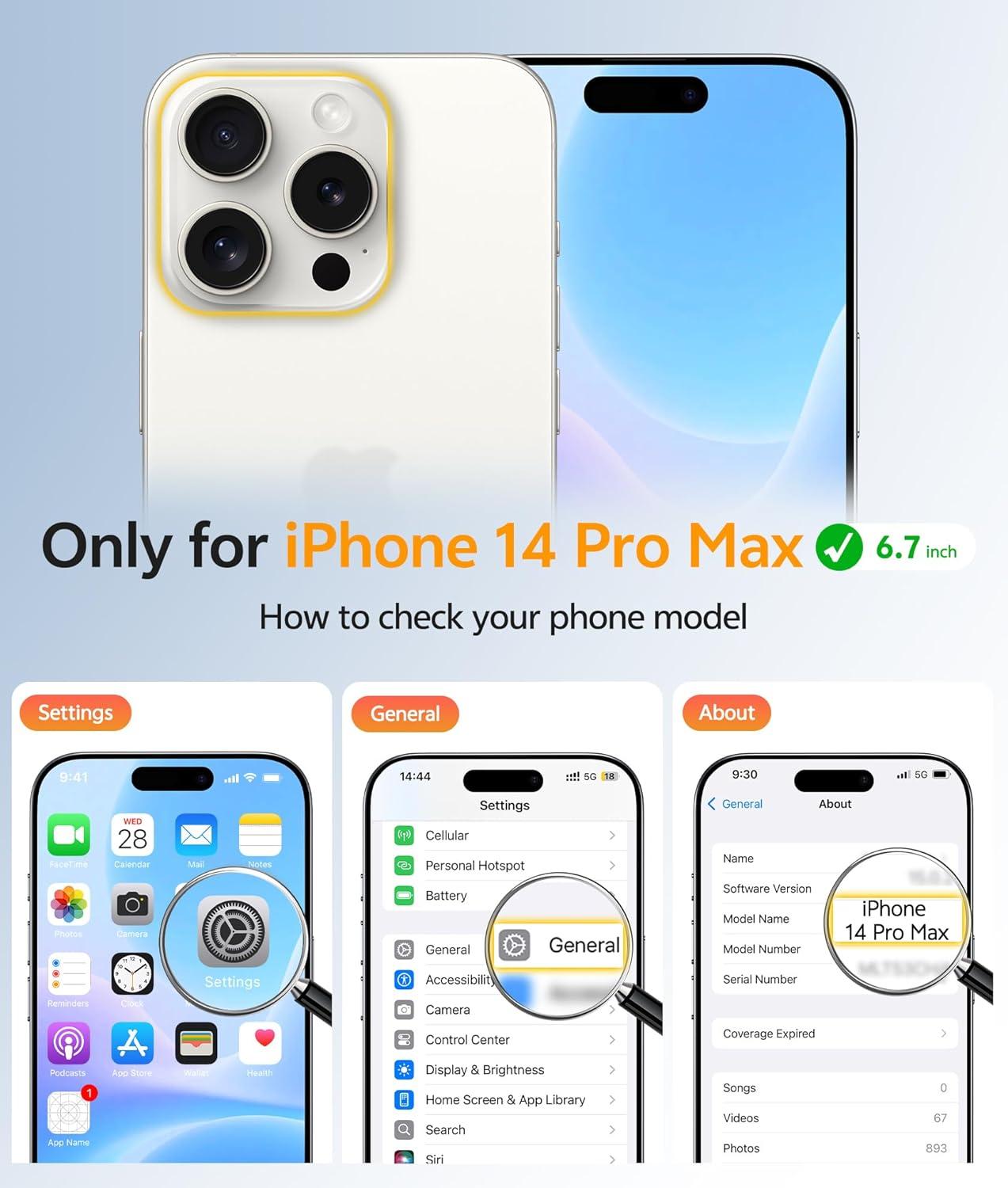 imageFNTCASE for iPhone 15 Pro Case Compatible with Magsafe Translucent Matte Magnetic Phone Cover Military Grade Drop Protection Shockproof Protective Cases BlackLight Blue