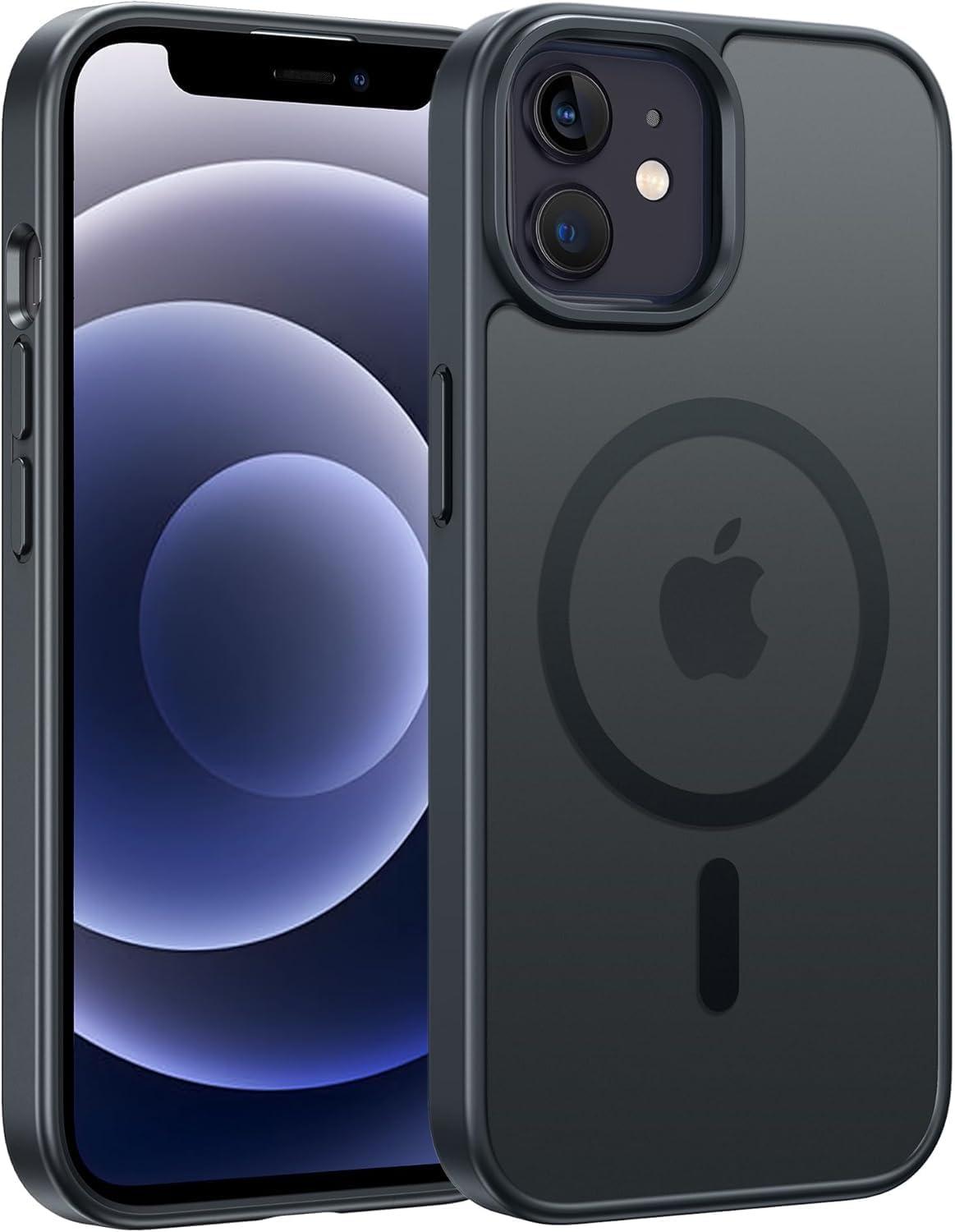 imageFNTCASE for iPhone 15 Pro Case Compatible with Magsafe Translucent Matte Magnetic Phone Cover Military Grade Drop Protection Shockproof Protective Cases BlackBlack