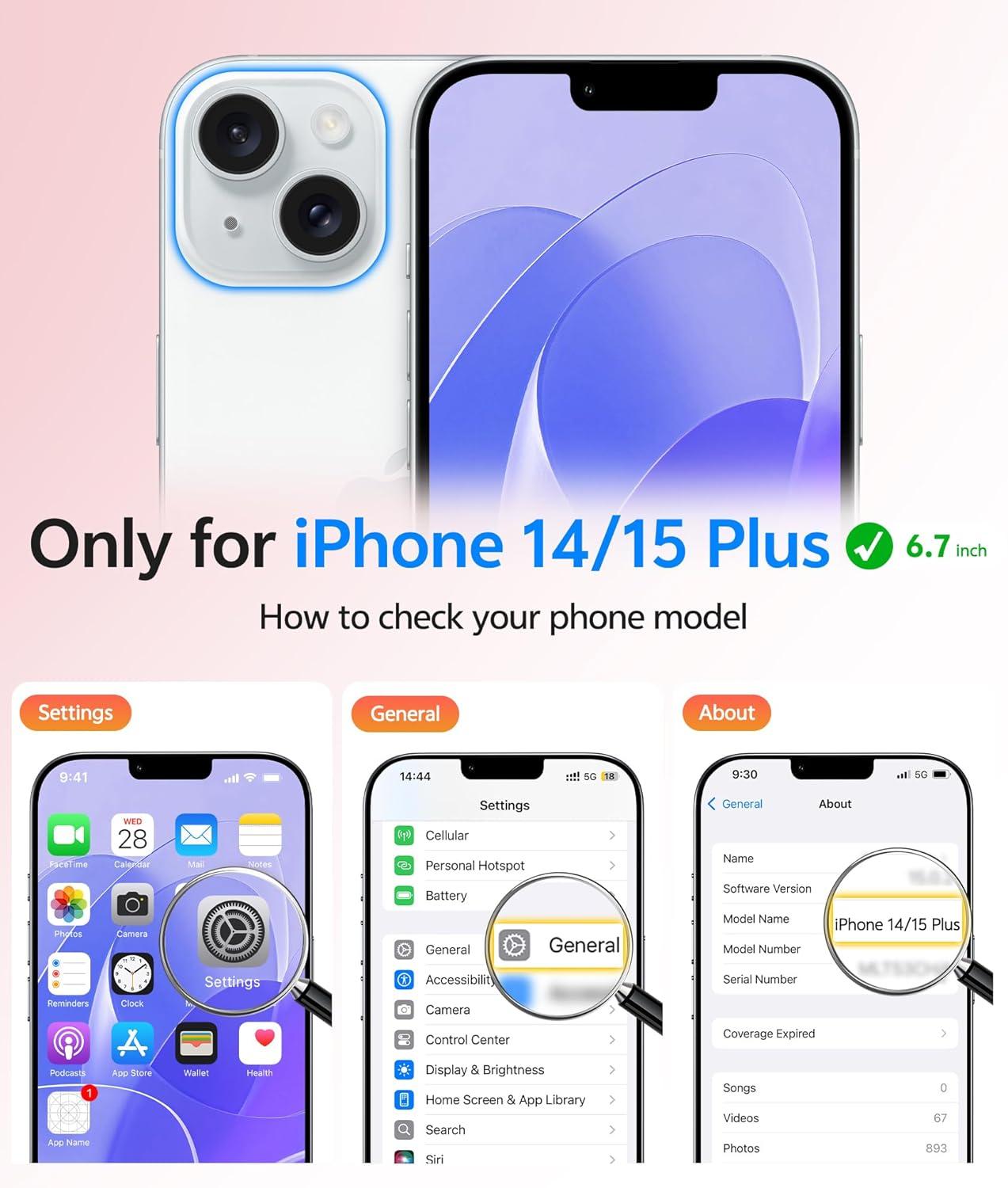 imageFNTCASE for iPhone 15 Pro Case Compatible with Magsafe Translucent Matte Magnetic Phone Cover Military Grade Drop Protection Shockproof Protective Cases BlackLight Purple