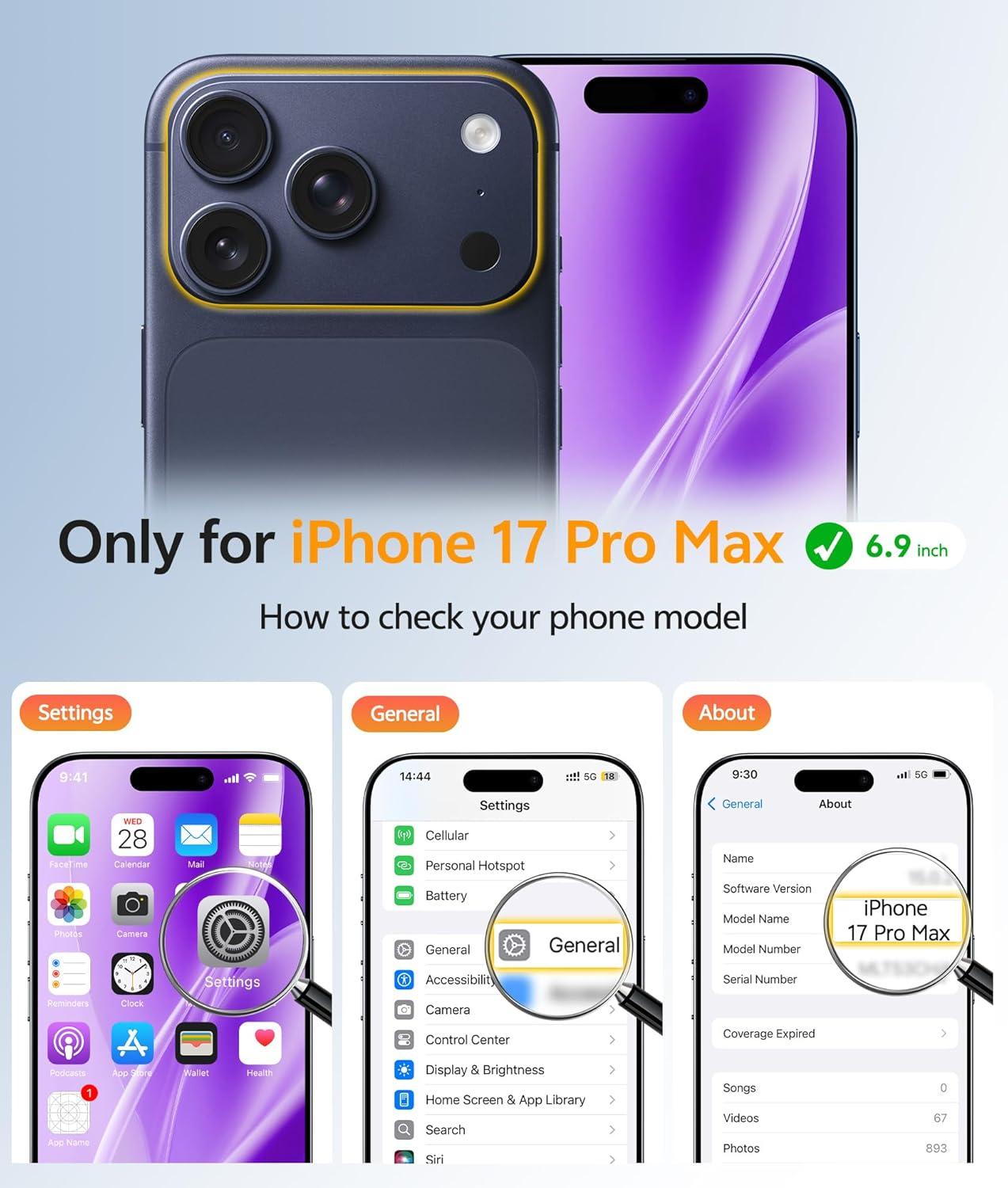 imageFNTCASE for iPhone 15 Pro Case Compatible with Magsafe Translucent Matte Magnetic Phone Cover Military Grade Drop Protection Shockproof Protective Cases BlackPurple