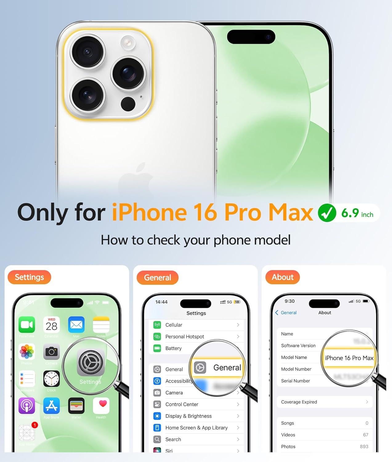 imageFNTCASE for iPhone 15 Pro Case Compatible with Magsafe Translucent Matte Magnetic Phone Cover Military Grade Drop Protection Shockproof Protective Cases BlackLight Moss