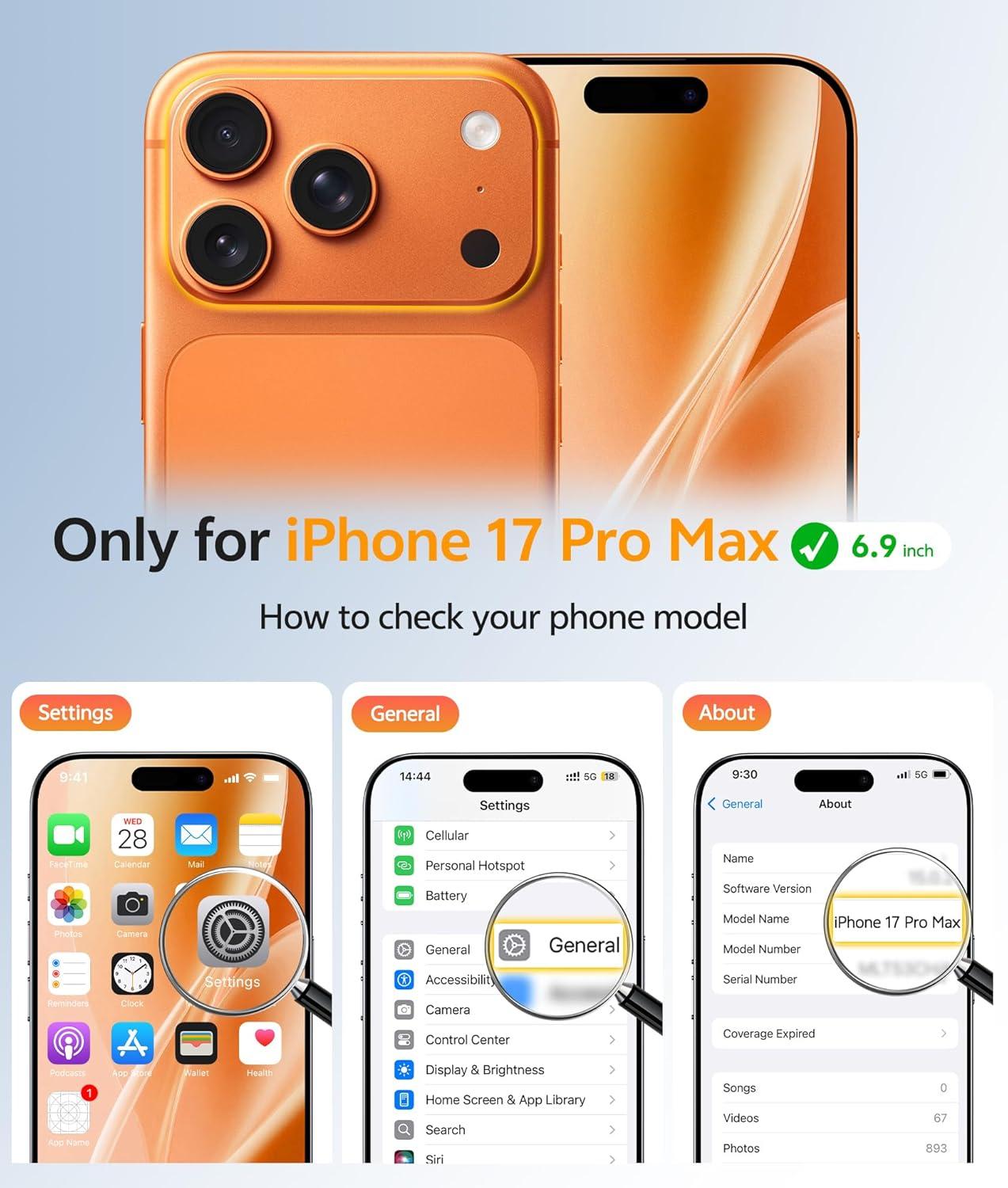 imageFNTCASE for iPhone 15 Pro Case Compatible with Magsafe Translucent Matte Magnetic Phone Cover Military Grade Drop Protection Shockproof Protective Cases BlackOrange