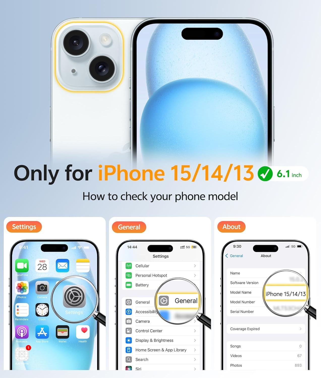 imageFNTCASE for iPhone 15 Pro Case Compatible with Magsafe Translucent Matte Magnetic Phone Cover Military Grade Drop Protection Shockproof Protective Cases BlackWhite