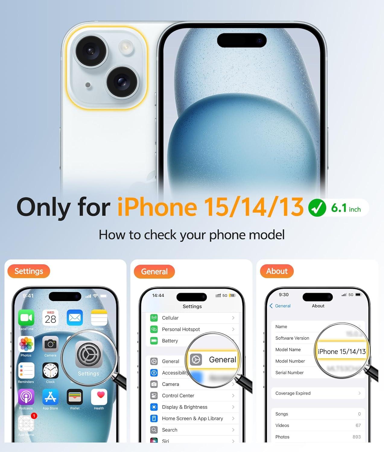 imageFNTCASE for iPhone 15 Pro Case Compatible with Magsafe Translucent Matte Magnetic Phone Cover Military Grade Drop Protection Shockproof Protective Cases BlackBlue