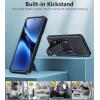 FNTCASE for Motorola Moto-G Stylus-5G-2025 Case: Military Grade Dropproof Cell Phone Cover with Kickstand & Slide | Heavy Duty Rugged Phonecase Bumper Textured Protector(Blue)(Black)