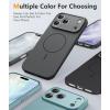 FNTCASE for iPhone 15 Pro Case: [Compatible with Magsafe] Translucent Matte Magnetic Phone Cover – Military Grade Drop Protection Shockproof Protective Cases – Black(Full Gray)