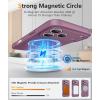 FNTCASE for iPhone 15 Pro Case: [Compatible with Magsafe] Translucent Matte Magnetic Phone Cover – Military Grade Drop Protection Shockproof Protective Cases – Black(Full Purple)