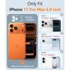 FNTCASE for iPhone 15 Pro Case: [Compatible with Magsafe] Translucent Matte Magnetic Phone Cover – Military Grade Drop Protection Shockproof Protective Cases – Black(Full Gold)