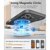 FNTCASE for iPhone 15 Pro Case: [Compatible with Magsafe] Translucent Matte Magnetic Phone Cover – Military Grade Drop Protection Shockproof Protective Cases – Black(Full Gray)