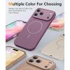 FNTCASE for iPhone 15 Pro Case: [Compatible with Magsafe] Translucent Matte Magnetic Phone Cover – Military Grade Drop Protection Shockproof Protective Cases – Black(Full Purple)