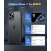 FNTCASE for iPhone 15 Pro Case: [Compatible with Magsafe] Translucent Matte Magnetic Phone Cover – Military Grade Drop Protection Shockproof Protective Cases – Black(Black Matte)
