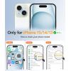FNTCASE for iPhone 15 Pro Case: [Compatible with Magsafe] Translucent Matte Magnetic Phone Cover – Military Grade Drop Protection Shockproof Protective Cases – Black(Teal)