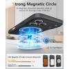 FNTCASE for iPhone 15 Pro Case: [Compatible with Magsafe] Translucent Matte Magnetic Phone Cover – Military Grade Drop Protection Shockproof Protective Cases – Black(Full Black)
