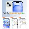 FNTCASE for iPhone 15 Pro Case: [Compatible with Magsafe] Translucent Matte Magnetic Phone Cover – Military Grade Drop Protection Shockproof Protective Cases – Black(Ultramarine)