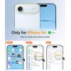 FNTCASE for iPhone 15 Pro Case: [Compatible with Magsafe] Translucent Matte Magnetic Phone Cover – Military Grade Drop Protection Shockproof Protective Cases – Black(Light Blue)
