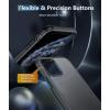 FNTCASE for iPhone 15 Pro Case: [Compatible with Magsafe] Translucent Matte Magnetic Phone Cover – Military Grade Drop Protection Shockproof Protective Cases – Black(Black Matte)