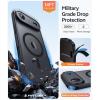 FNTCASE for iPhone 15 Pro Case: [Compatible with Magsafe] Translucent Matte Magnetic Phone Cover – Military Grade Drop Protection Shockproof Protective Cases – Black(Black)