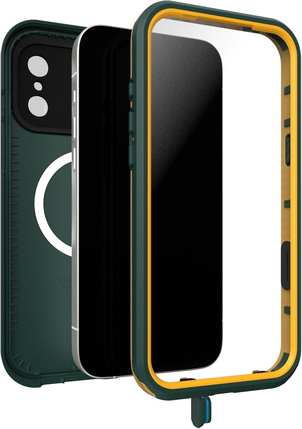 imageOtterBox iPhone 17 Pro FRSeries Waterproof Case Submerge Green Waterproof iPhone Case up to 2 Meters IP68 Phone Case for SwimmingSnorkelingGreen