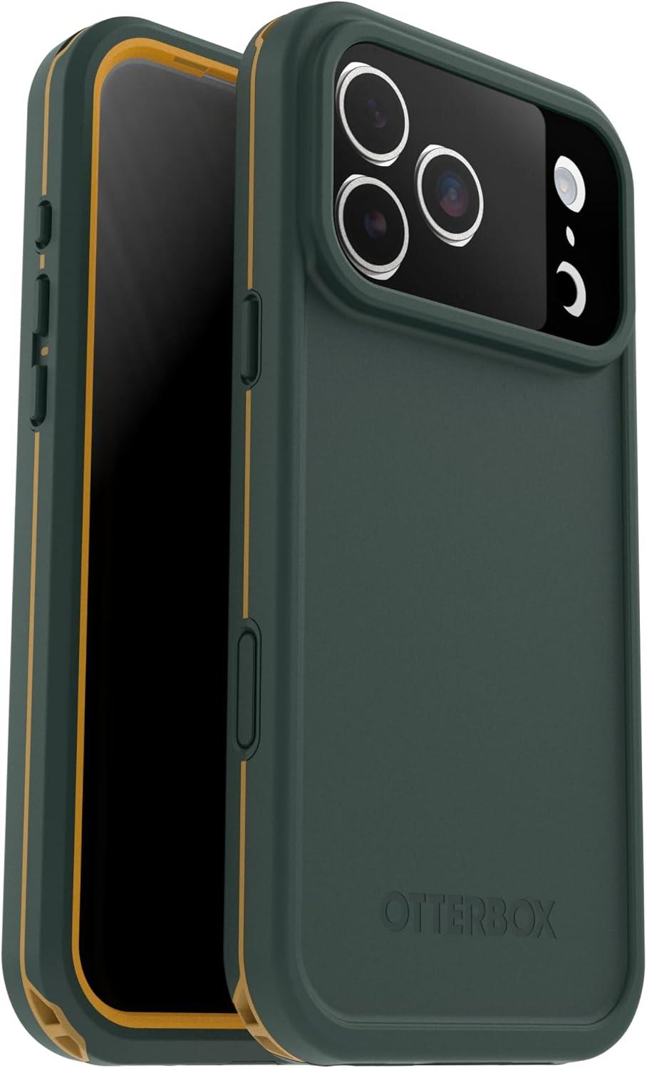 imageOtterBox iPhone 17 Pro FRSeries Waterproof Case Submerge Green Waterproof iPhone Case up to 2 Meters IP68 Phone Case for SwimmingSnorkelingGreen