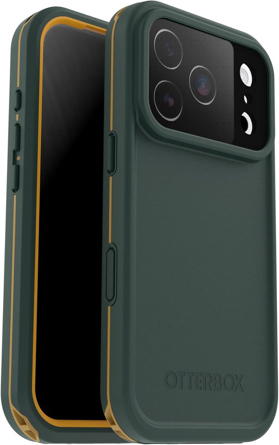 imageOtterBox iPhone 17 Pro FRSeries Waterproof Case Submerge Green Waterproof iPhone Case up to 2 Meters IP68 Phone Case for SwimmingSnorkelingGreen