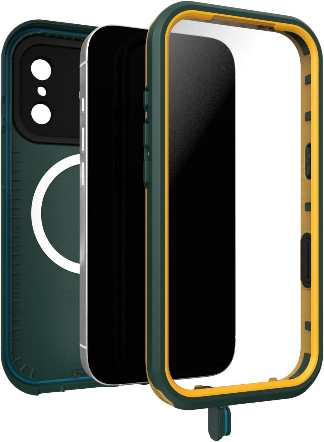 imageOtterBox iPhone 17 Pro FRSeries Waterproof Case Submerge Green Waterproof iPhone Case up to 2 Meters IP68 Phone Case for SwimmingSnorkelingGreen