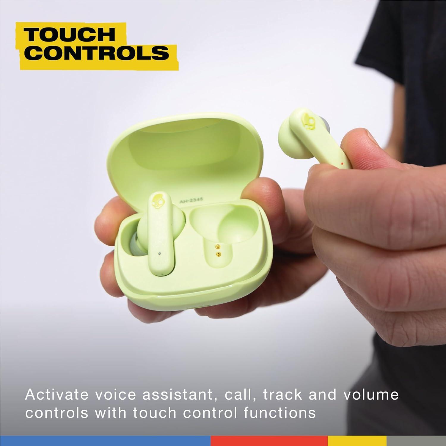 imageSkullcandy Smokin Buds Wireless Earbuds Bluetooth Headphones Noise Isolating Fit Up to 20 Hours Battery IPX4 Sweat and Water Resistant Microphone for iPhone Android PinkMatcha