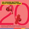 Skullcandy Smokin’ Buds Wireless Earbuds, Bluetooth Headphones, Noise Isolating Fit, Up to 20 Hours Battery, IPX4 Sweat and Water Resistant, Microphone for iPhone Android – Pink(Flame)