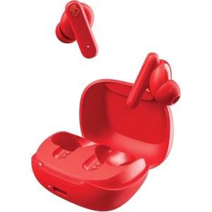 Skullcandy Smokin’ Buds Wireless Earbuds, Bluetooth Headphones, Noise Isolating Fit, Up to 20 Hours Battery, IPX4 Sweat and Water Resistant, Microphone for iPhone Android – Pink(Flame)